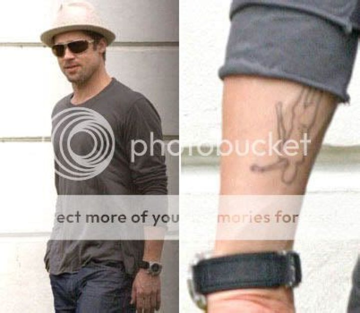 Brad Pitt’s new Tomb Raider tattoo (update: is of Oetzi iceman, & new pic)