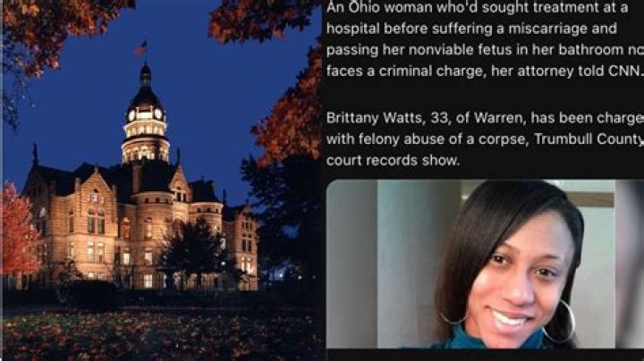 Brittany Watts Ohio Woman Miscarriage Corpse Wiki: Corpse Abuse Charge