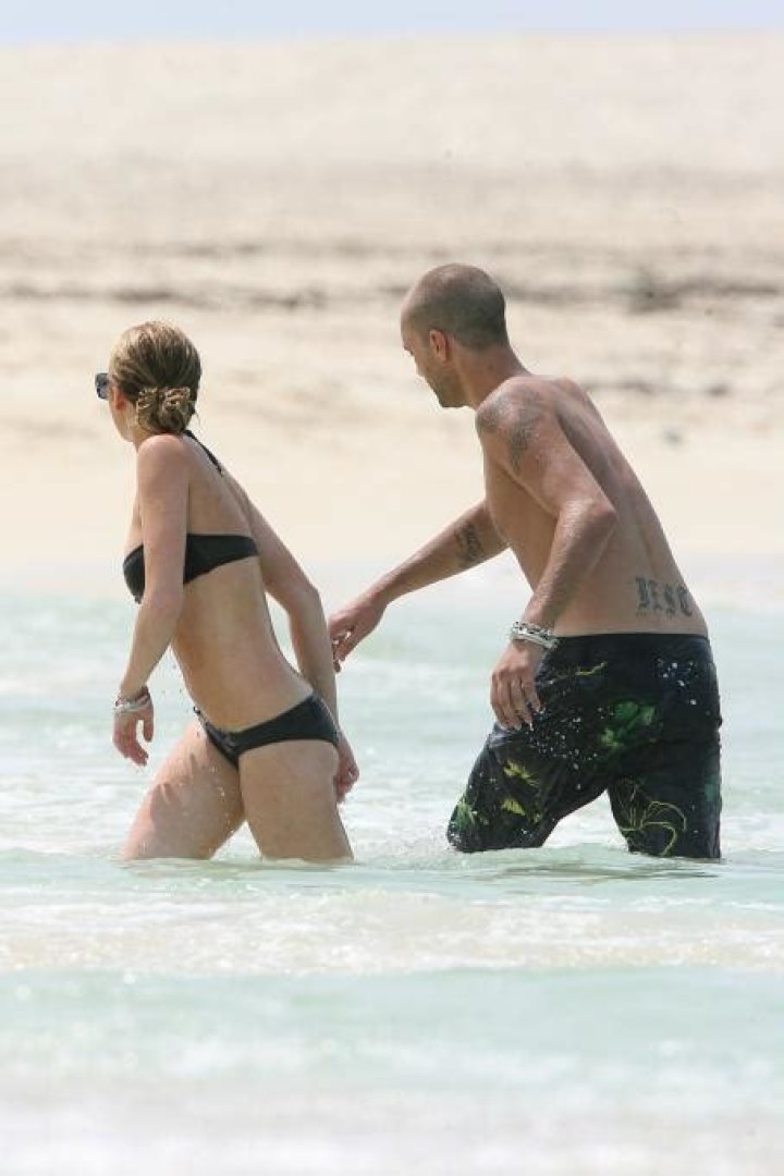 Lindsay Lohan and Calum Best in the Bahamas, includes obligatory nip slip