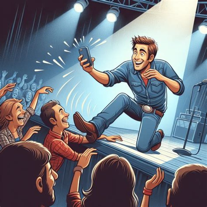 “Luke Bryan slipped on a fan’s cell phone while performing on stage” links