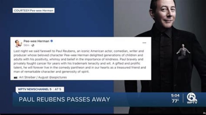 Paul Reubens has passed away at the age of 70 after a six-year cancer battle