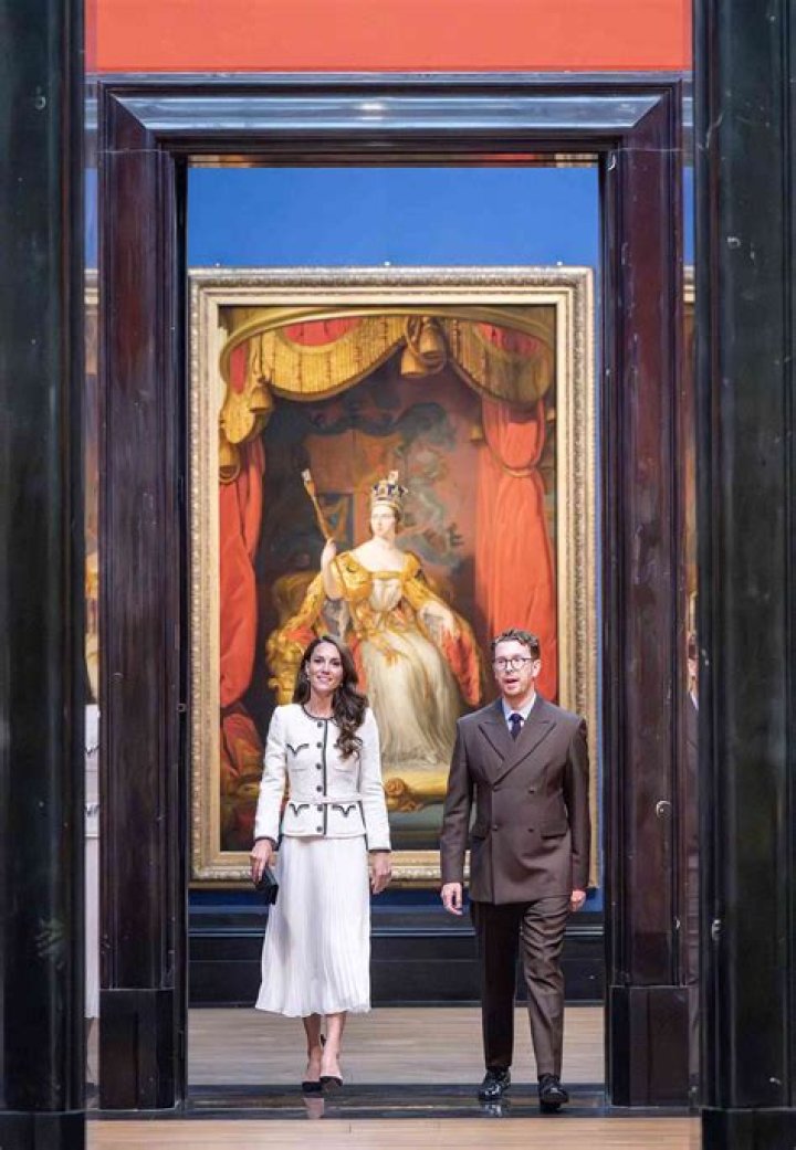Princess Kate wore a Self Portrait suit to the National Portrait Gallery reopening