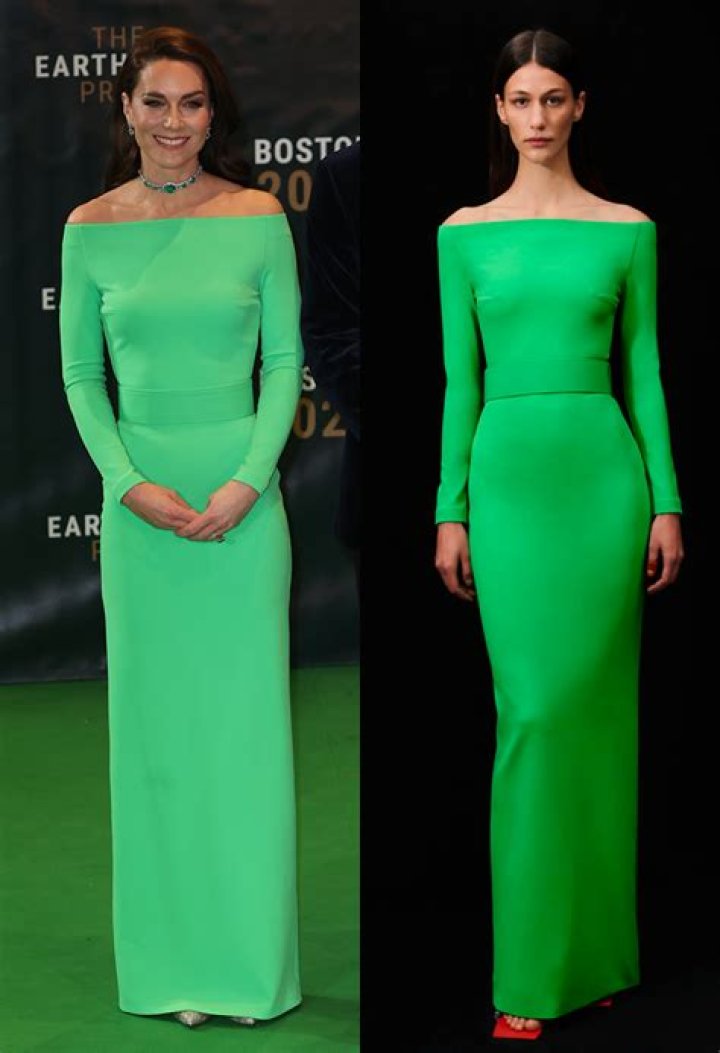 Princess Kate wore a Solace London greenscreen dress to Earthshot in Boston