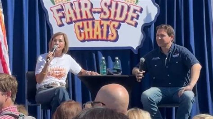 Ron DeSantis heckled by protestors at Iowa State Fair: Go back to Florida