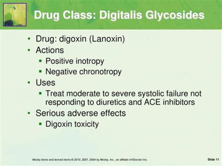 What are the drugs digoxin and insulin used for?