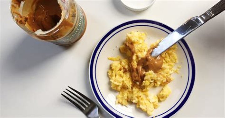 World gone mad: Scott Foley puts peanut butter on his scrambled eggs